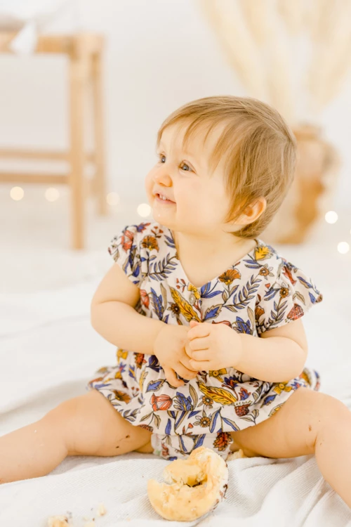 enfant robe bonheur gris marron